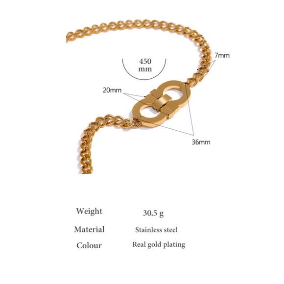 💛Gold plated Geometric Necklace - Picture 3 of 7